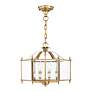 4_Livingston 15 1/2" Wide Antique Brass 4-Light Chandelier more views