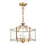 5_Livingston 15 1/2" Wide Antique Brass 4-Light Chandelier more views