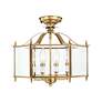 6_Livingston 15 1/2" Wide Antique Brass 4-Light Chandelier more views