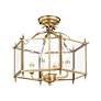 7_Livingston 15 1/2" Wide Antique Brass 4-Light Chandelier more views