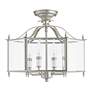 5_Livingston 15 1/2"W Brushed Nickel Convertible Ceiling Light more views