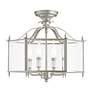 7_Livingston 15 1/2"W Brushed Nickel Convertible Ceiling Light more views