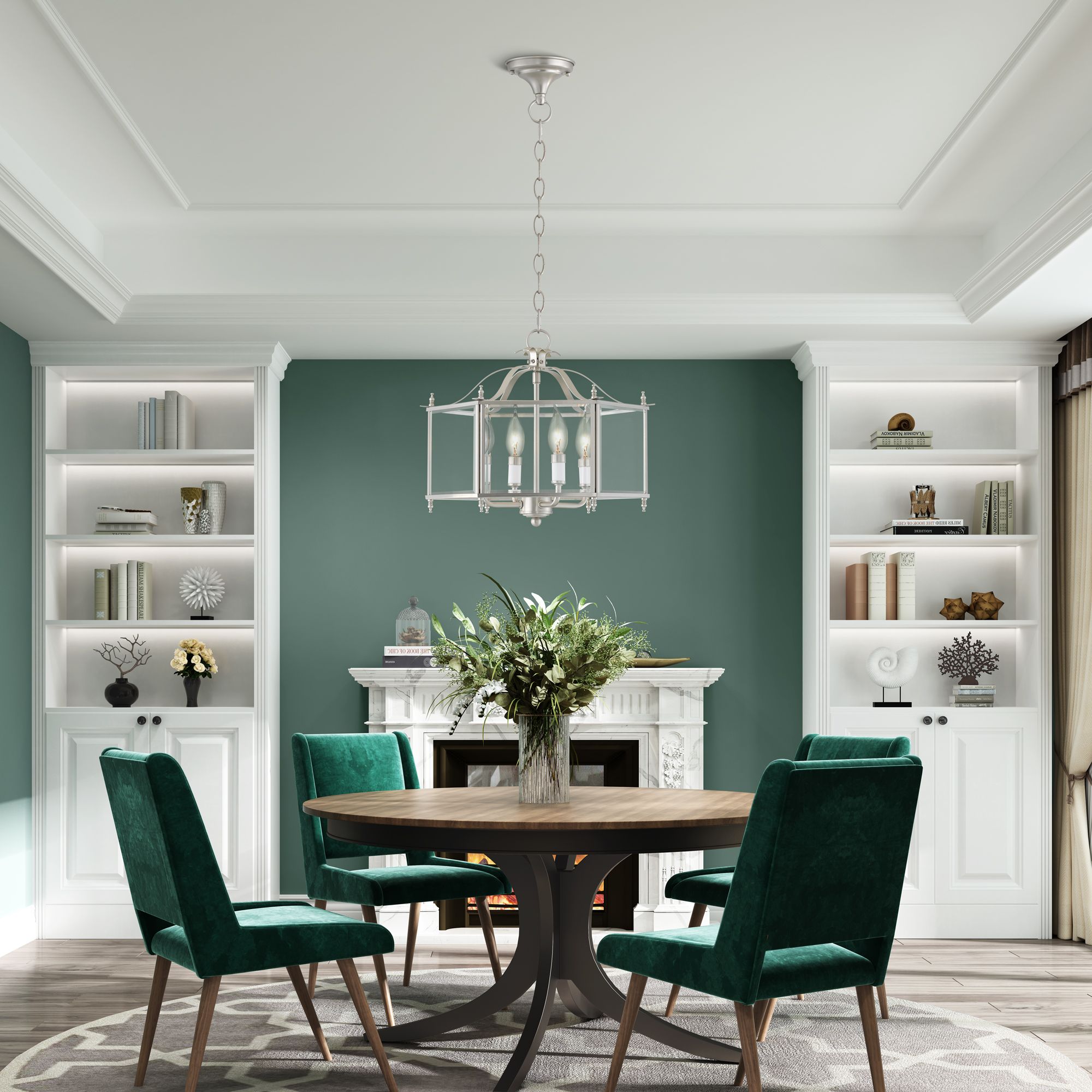 Livingston 15 1/2"W Brushed Nickel Convertible Ceiling Light