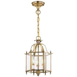 Livingston 9 1/2" Wide Antique Brass 3-Light Mini Pendant