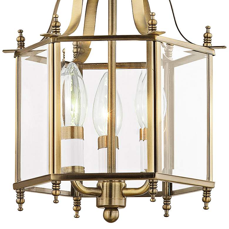 Image 4 Livingston 9 1/2" Wide Antique Brass 3-Light Mini Pendant more views