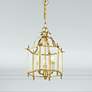 2_Livingston 9 1/2" Wide Polished Brass 3-Light Mini Pendant
