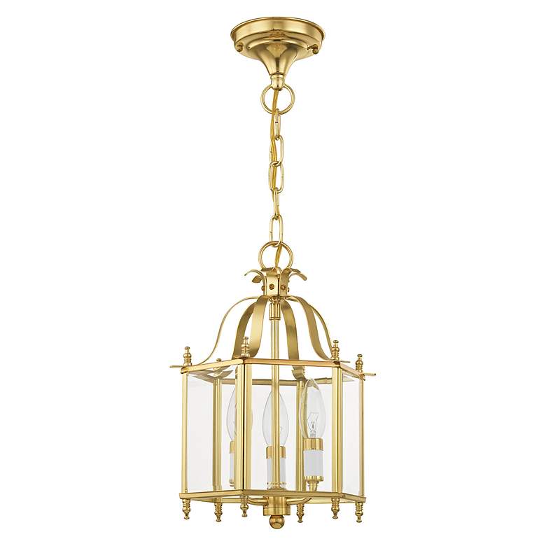 Image 4 Livingston 9 1/2" Wide Polished Brass 3-Light Mini Pendant more views