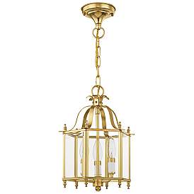 Image5 of Livingston 9 1/2" Wide Polished Brass 3-Light Mini Pendant more views