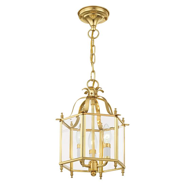 Image 5 Livingston 9 1/2" Wide Polished Brass 3-Light Mini Pendant more views