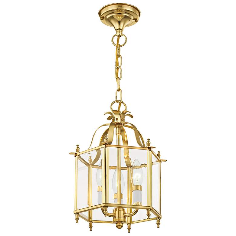 Image 6 Livingston 9 1/2" Wide Polished Brass 3-Light Mini Pendant more views