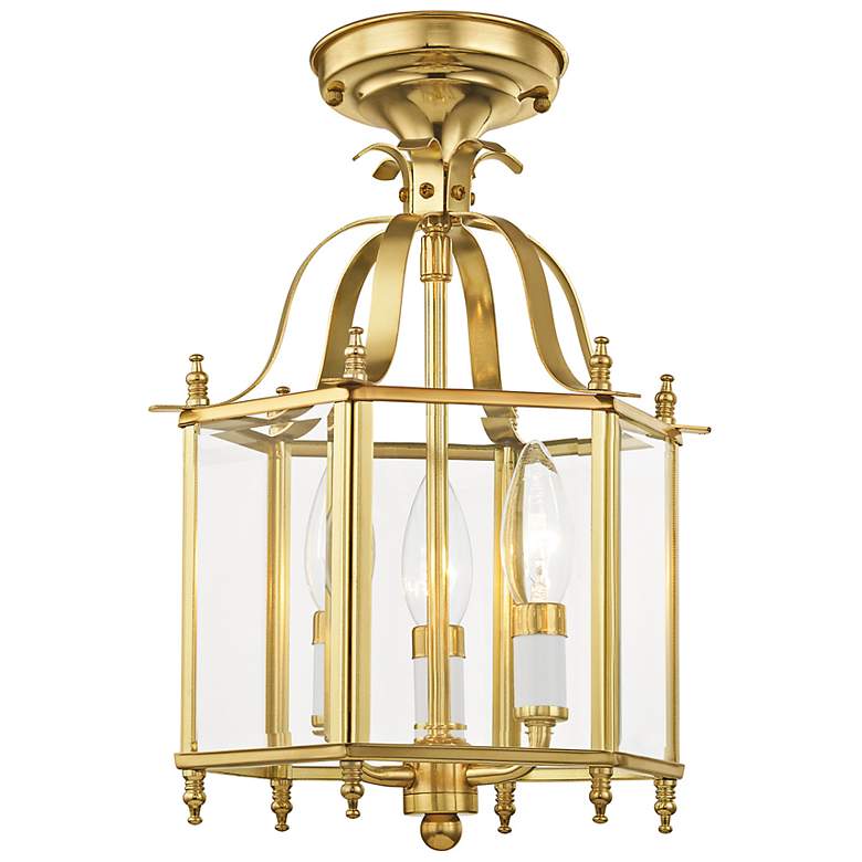 Image 7 Livingston 9 1/2" Wide Polished Brass 3-Light Mini Pendant more views