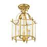 7_Livingston 9 1/2" Wide Polished Brass 3-Light Mini Pendant more views
