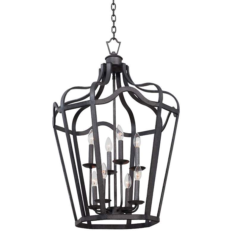 Image 2 Livingston Charcoal 21 3/4" Wide 8-Light Lantern Pendant