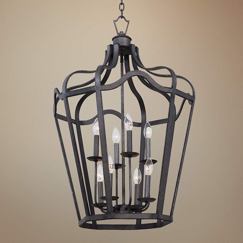 Image 1 Livingston Charcoal 21 3/4 inch Wide 8-Light Lantern Pendant