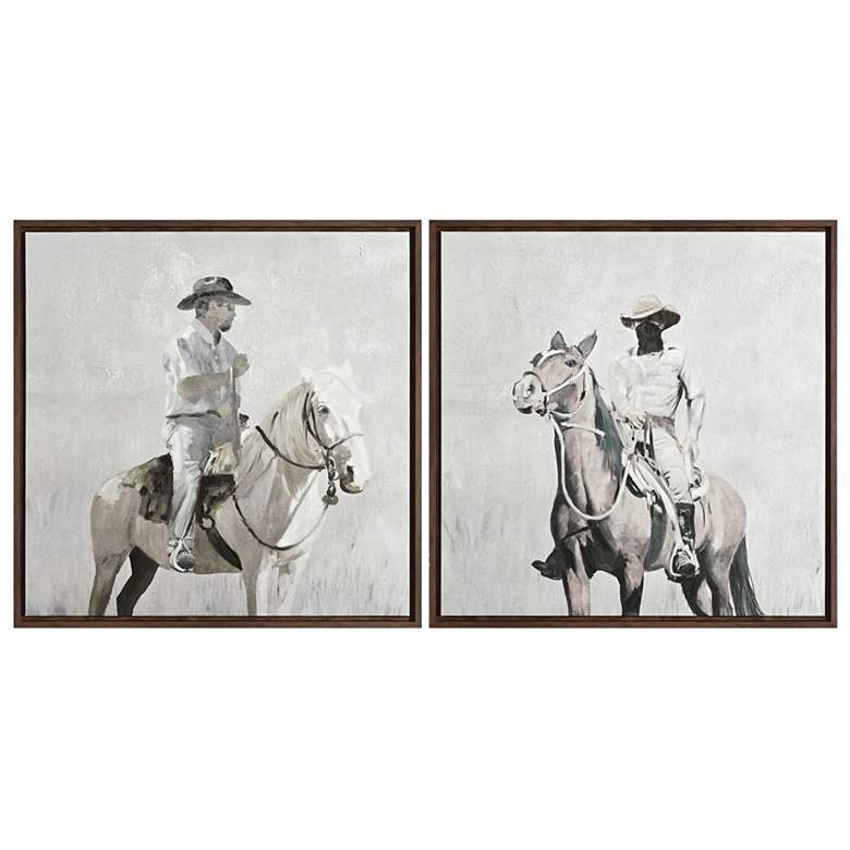 Image 1 Livingstone Framed Canvas Painting Set of 2
