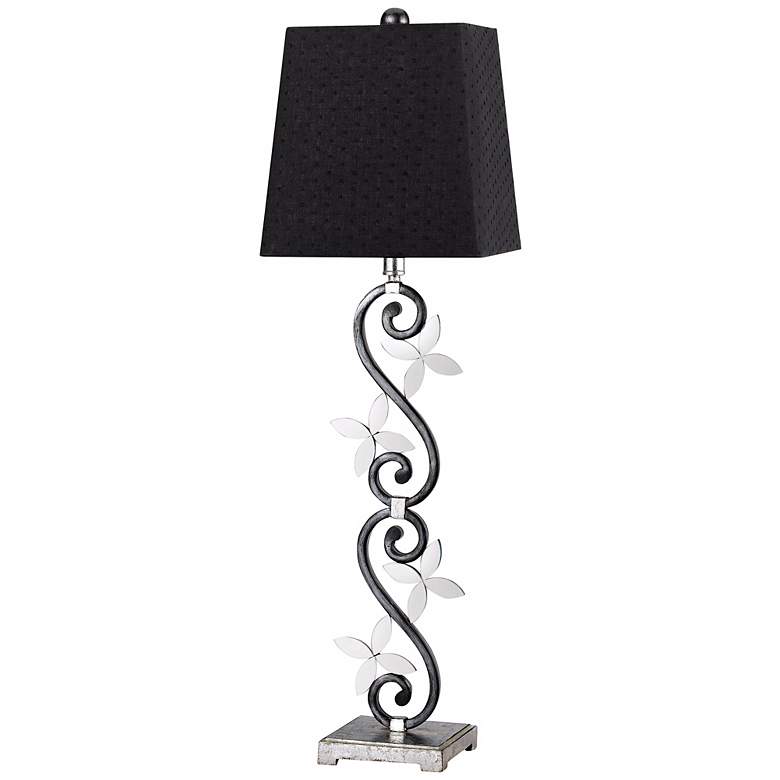Image 1 Livonia Mirror Flower Buffet Table Lamp