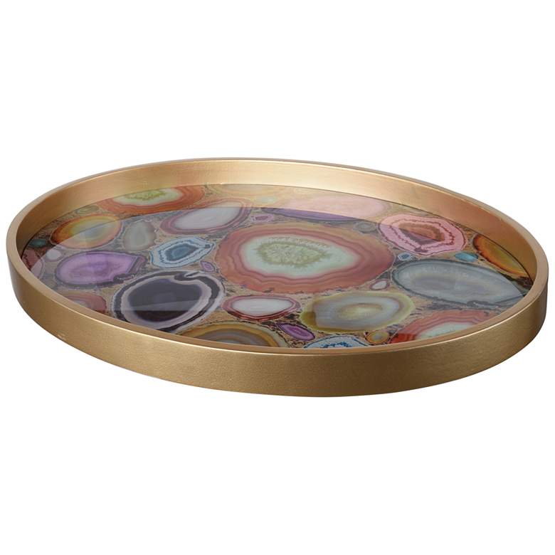 Image 1 Livonia Multi-Color Glass Decorative Tray