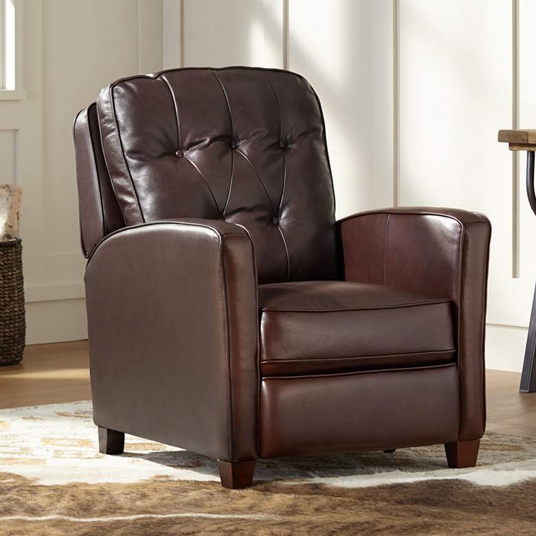 Image 1 Livorno Chocolate Leather 3-Way Recliner Chair