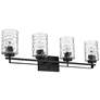 Livvy 4-Light Matte Black Vanity