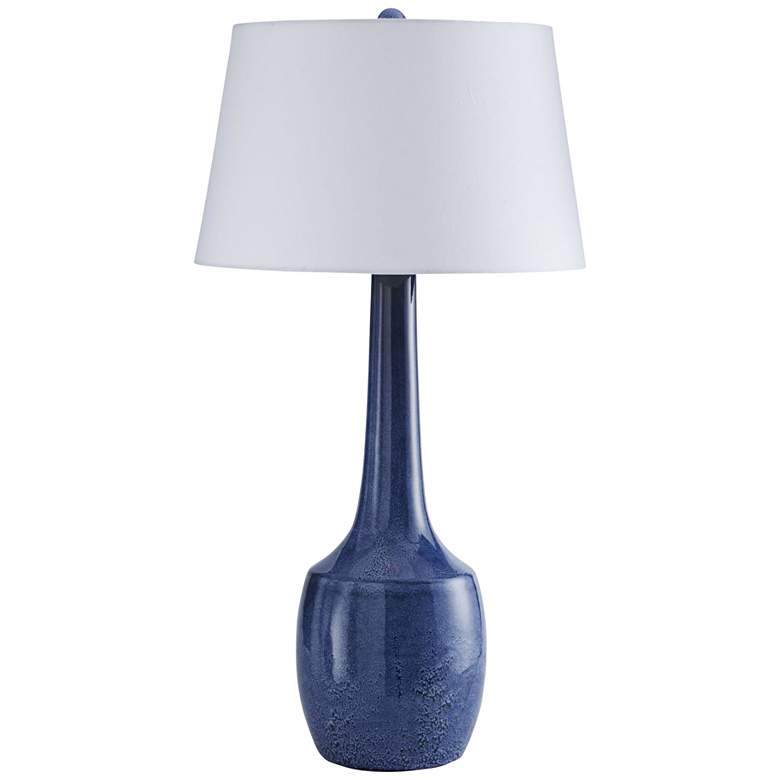 Image 1 Liz Zaffre Blue Reactive Glaze Ceramic Table Lamp