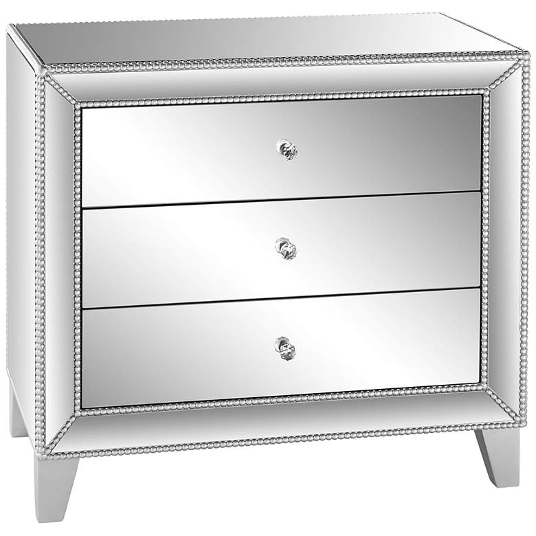 Image 3 Liza 30" Wide Mirrored 3-Drawer Accent Table