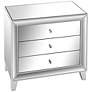 Liza 30" Wide Mirrored 3-Drawer Accent Table in scene