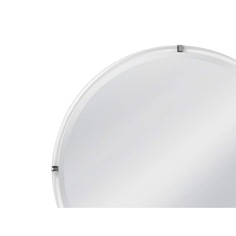 Image 3 Liza 36" x 36" Brushed Nickel Wall Mirror more views