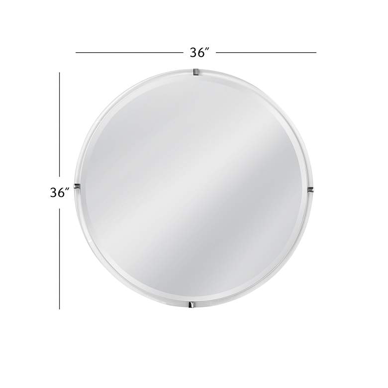 Image 5 Liza 36" x 36" Brushed Nickel Wall Mirror more views