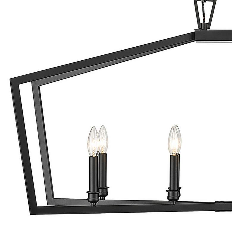 Image 2 Lizabeth 42" Wide Matte Black 8-Light Linear Chandelier more views
