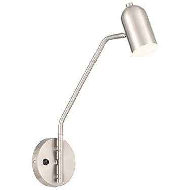 Lizbo Brushed Steel LED Reading Light Wall Lamp