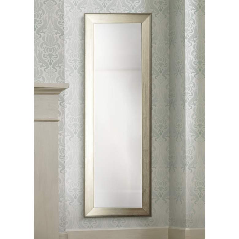 Image 1 Lizton Brushed Silver 27 inch x 65 inch Full Length Mirror