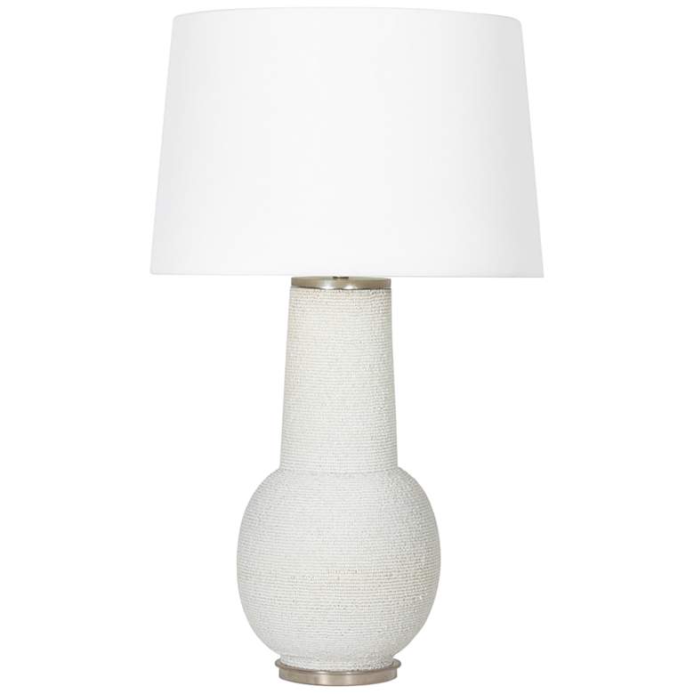 Image 1 Lizza Matte White Beads Glass Vase Table Lamp