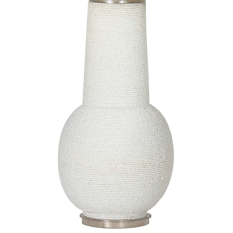 Image 3 Lizza Matte White Beads Glass Vase Table Lamp more views