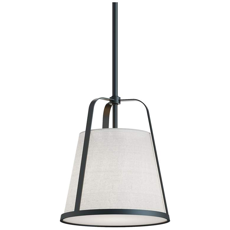 Image 1 Lizzette 10" Wide Black LED Pendant