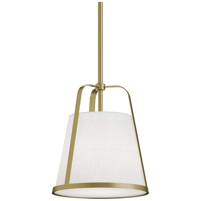 Image 1 Lizzette 10" Wide Light Antique Brass LED Pendant