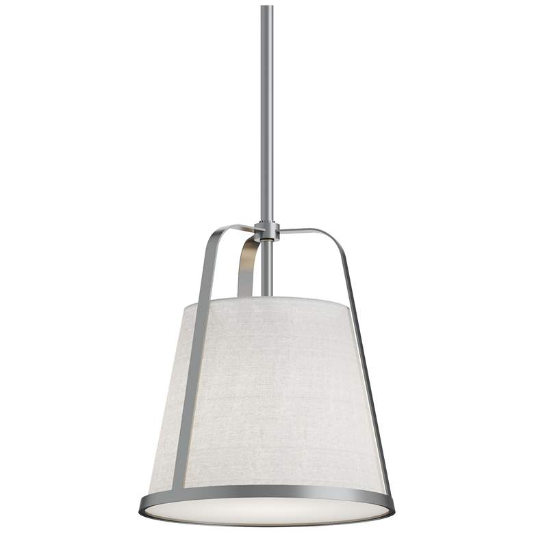 Image 1 Lizzette 10" Wide Satin Nickel LED Pendant