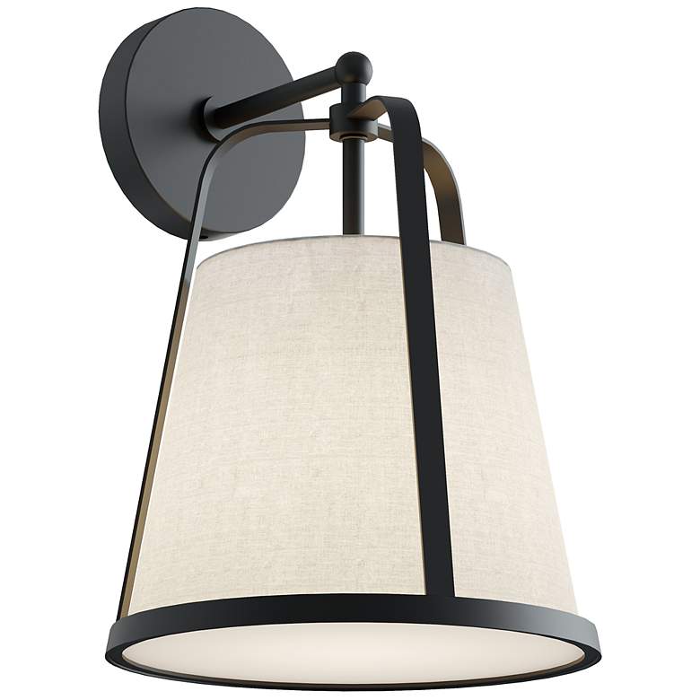 Image 1 Lizzette 15" High Black LED Sconce