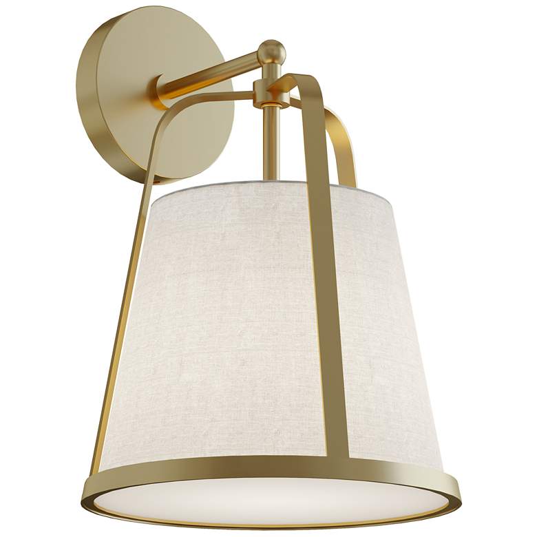 Image 1 Lizzette 15" High Light Antique Brass LED Sconce