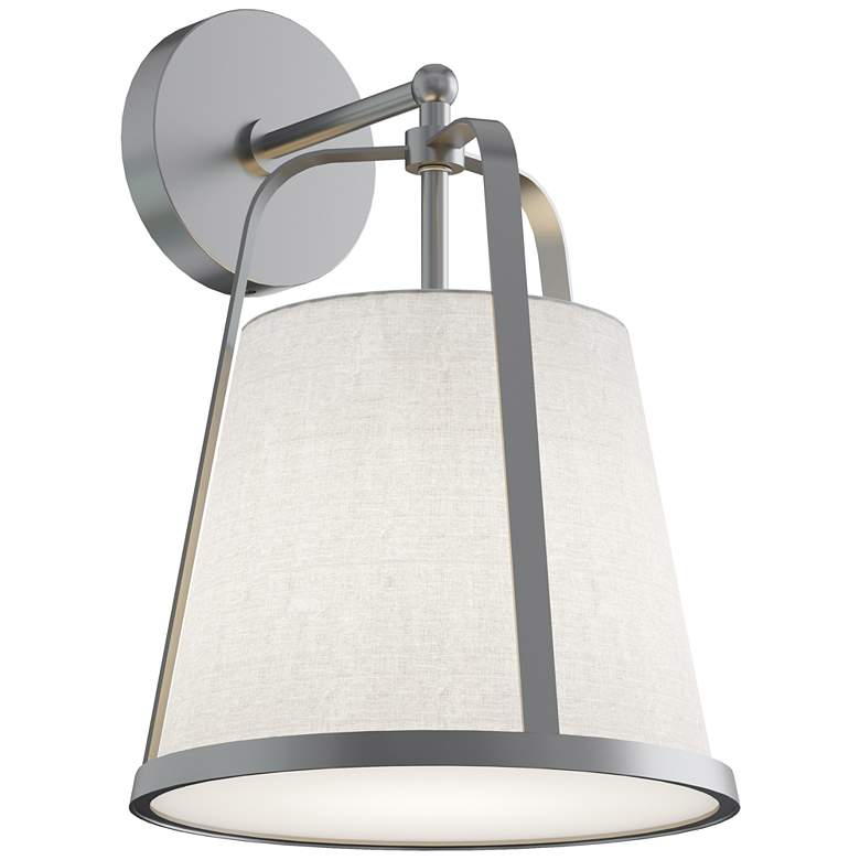 Image 1 Lizzette 15" High Satin Nickel LED Sconce