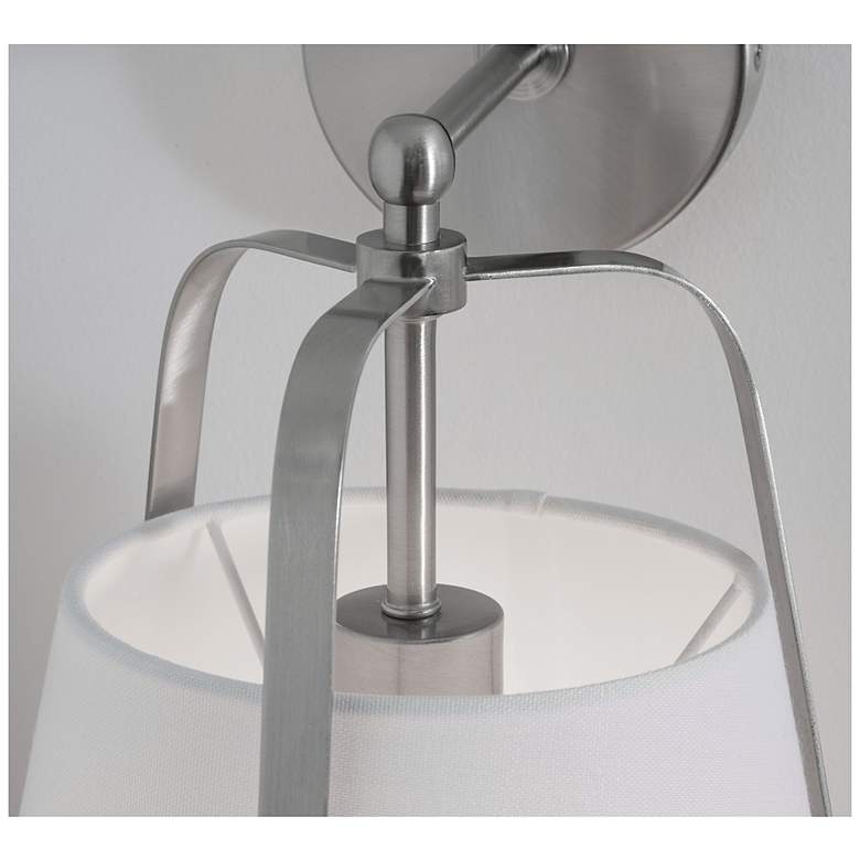 Image 3 Lizzette 15" High Satin Nickel LED Sconce more views