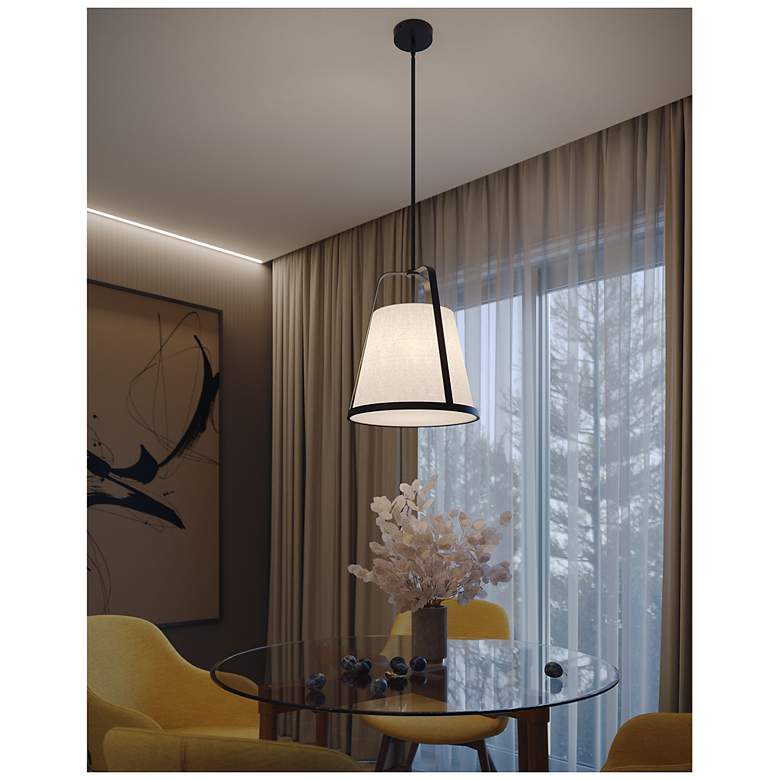 Image 3 Lizzette 18" Wide Black LED Pendant more views