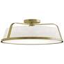 1_Lizzette 18" Wide Light Antique Brass LED Ceiling Semi Flush