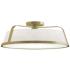 Lizzette 18" Wide Light Antique Brass LED Ceiling Semi Flush