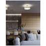 2_Lizzette 18" Wide Light Antique Brass LED Ceiling Semi Flush more views