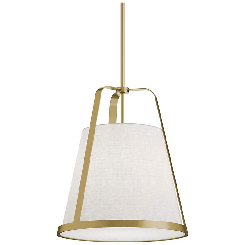 Image 1 Lizzette 18" Wide Light Antique Brass LED Pendant