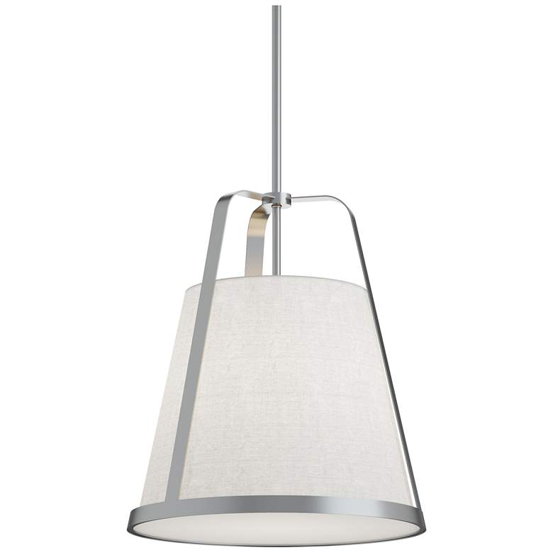 Image 2 Lizzette 18" Wide Satin Nickel LED Pendant