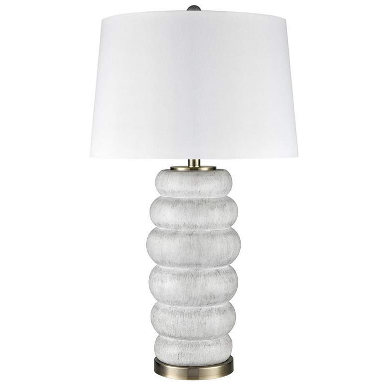 Image 1 Lizzie 31 inch High White Bubble Base Table Lamp