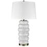 Lizzie 31" High White Bubble Base Table Lamp