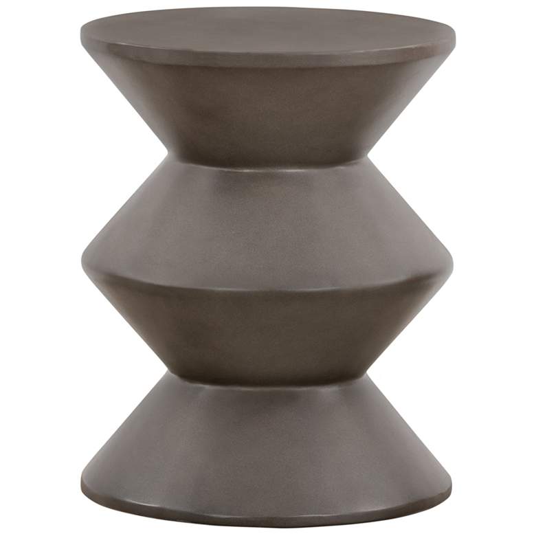 Image 1 Lizzie Concrete Indoor Outdoor Accent Stool End Table