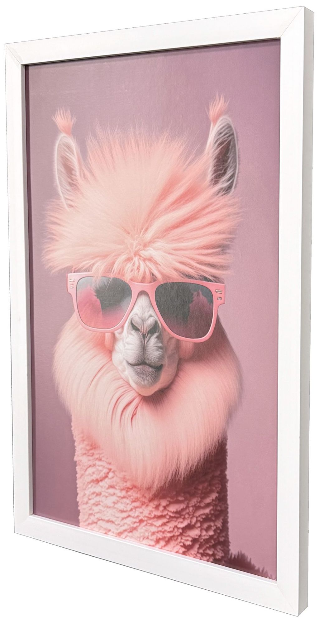 Image 2 Llama in Sunglasses 24"W x 35"H Modern Framed Art more views